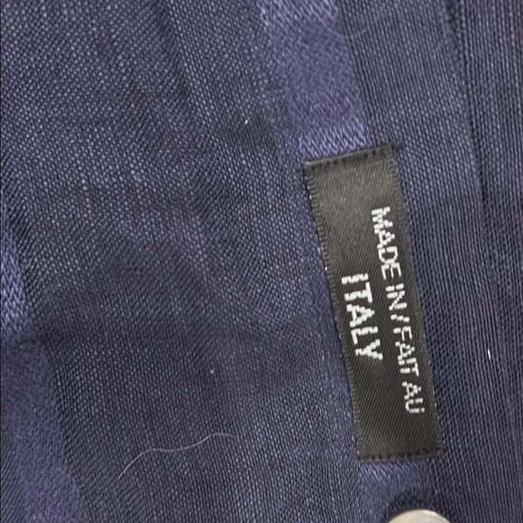 Men's Navy Casual Button Down Shirt - Picture 8 of 11